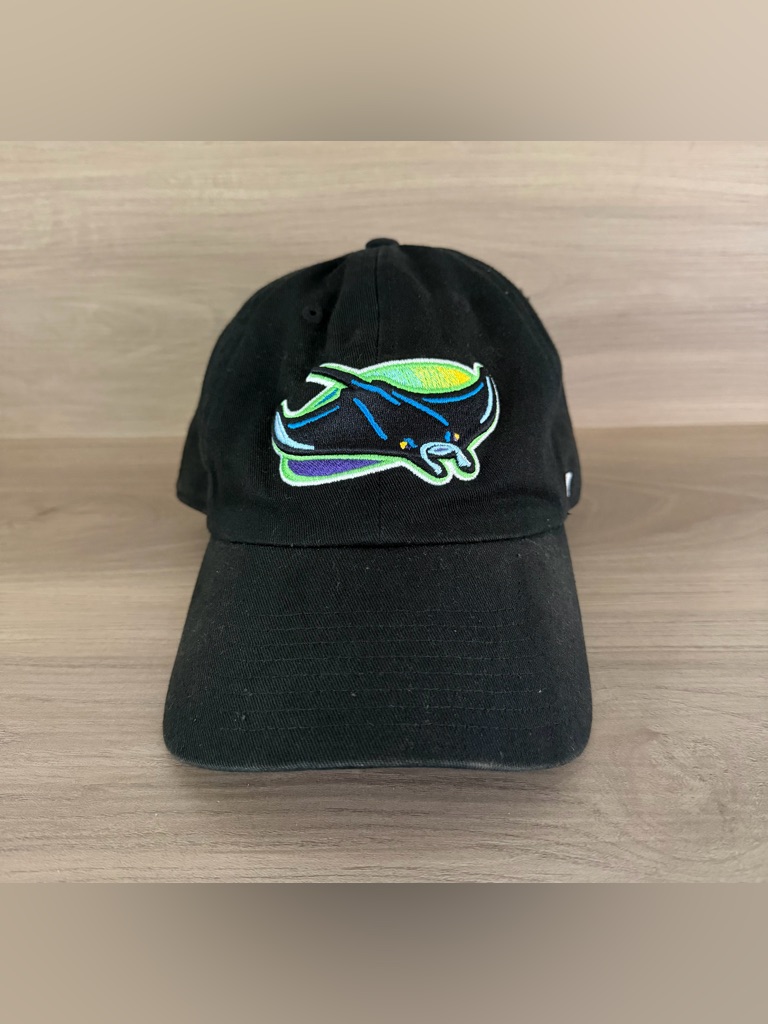 47 Brand Tampa Bay Devil Rays Cleanup Cap Adjustable Strapback Hat Black